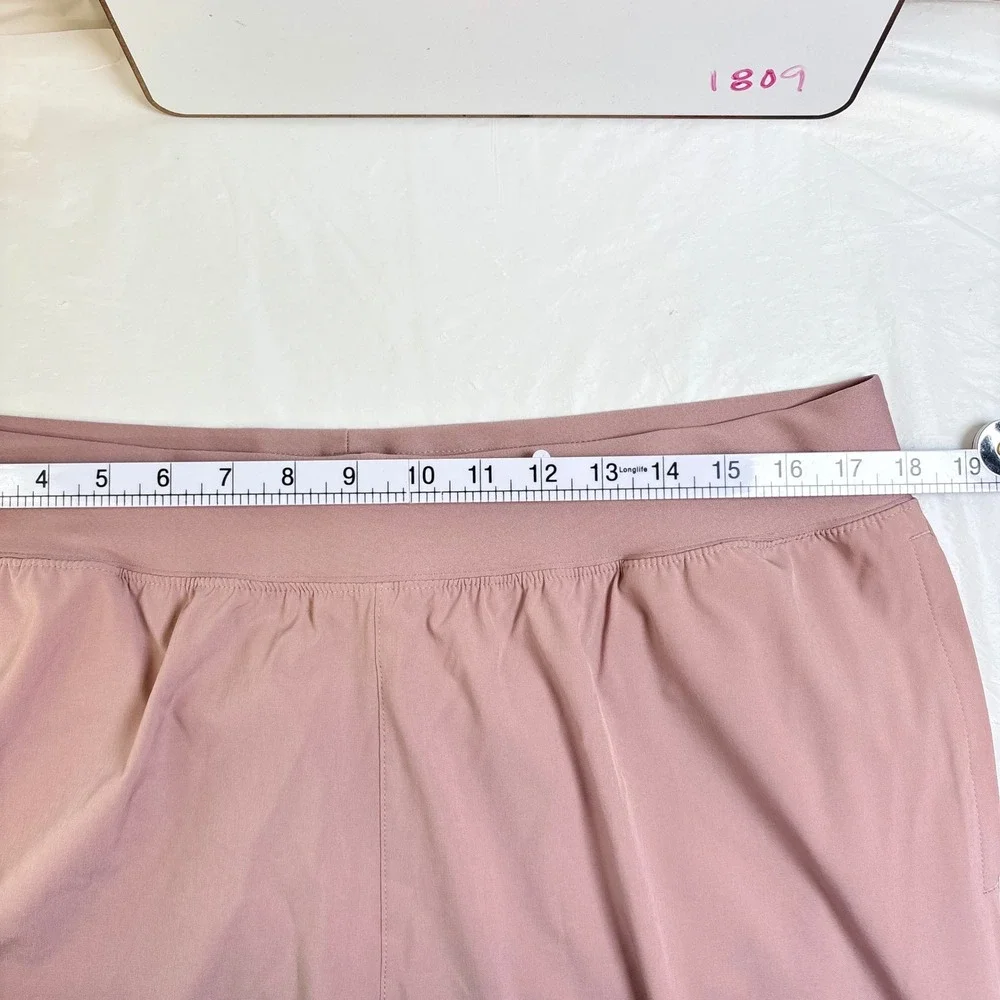 Under Armour Womens Rival Hi Rise Woven Pant XL Mauve Pink Joggers 1382727 NEW